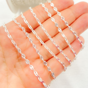 V91SS. Sterling Silver Diamond Cut Marina Chain